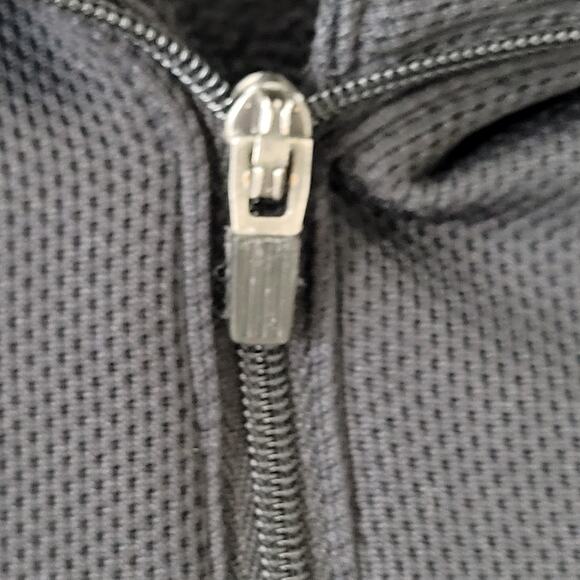 Adidas 1/4-Zip Track Jacket 2XL/3XL 26x33 Black Sleeve-Stripes - Picture 15 of 16